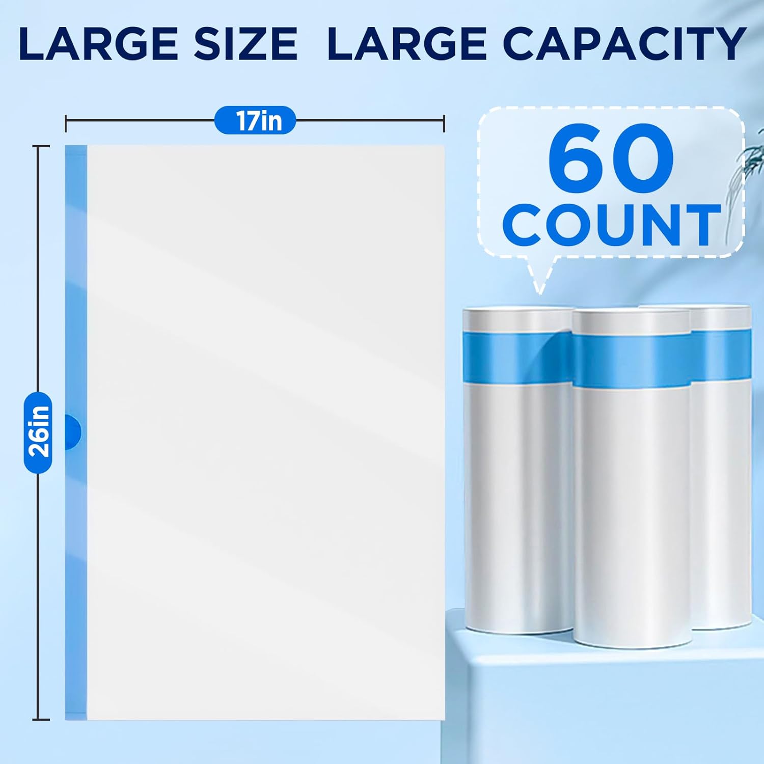 Self Cleaning Litter Box -110L Automatic Cat Litter Box Self Cleaning, All Litter Can Use, with 1 Roll Garbage Bags and Mat, App Control, Big Grey.