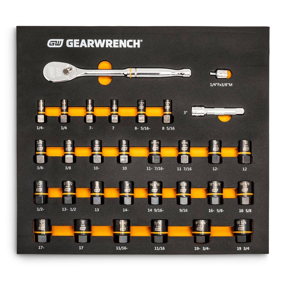 1008035640 Bolt Biter Ratchet Socket Set MM/SAE with EVA Foam Tray (31-Pieces)