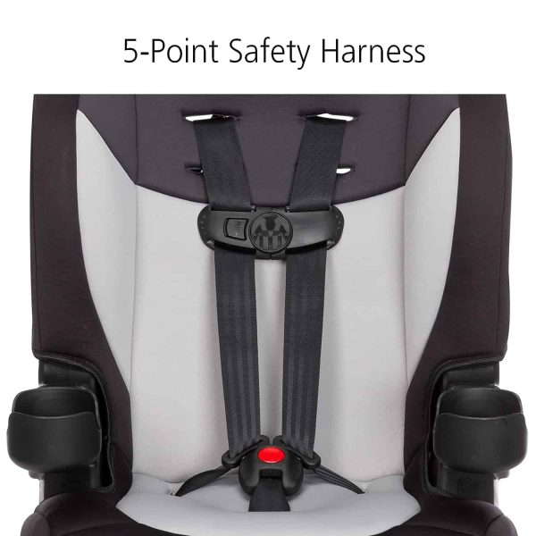 1st Grand 2-in-1 Booster Car Seat, Forward-Facing with Harness, 30-65 pounds and Belt-Positioning Booster, 40-120 pounds, Black Sparrow