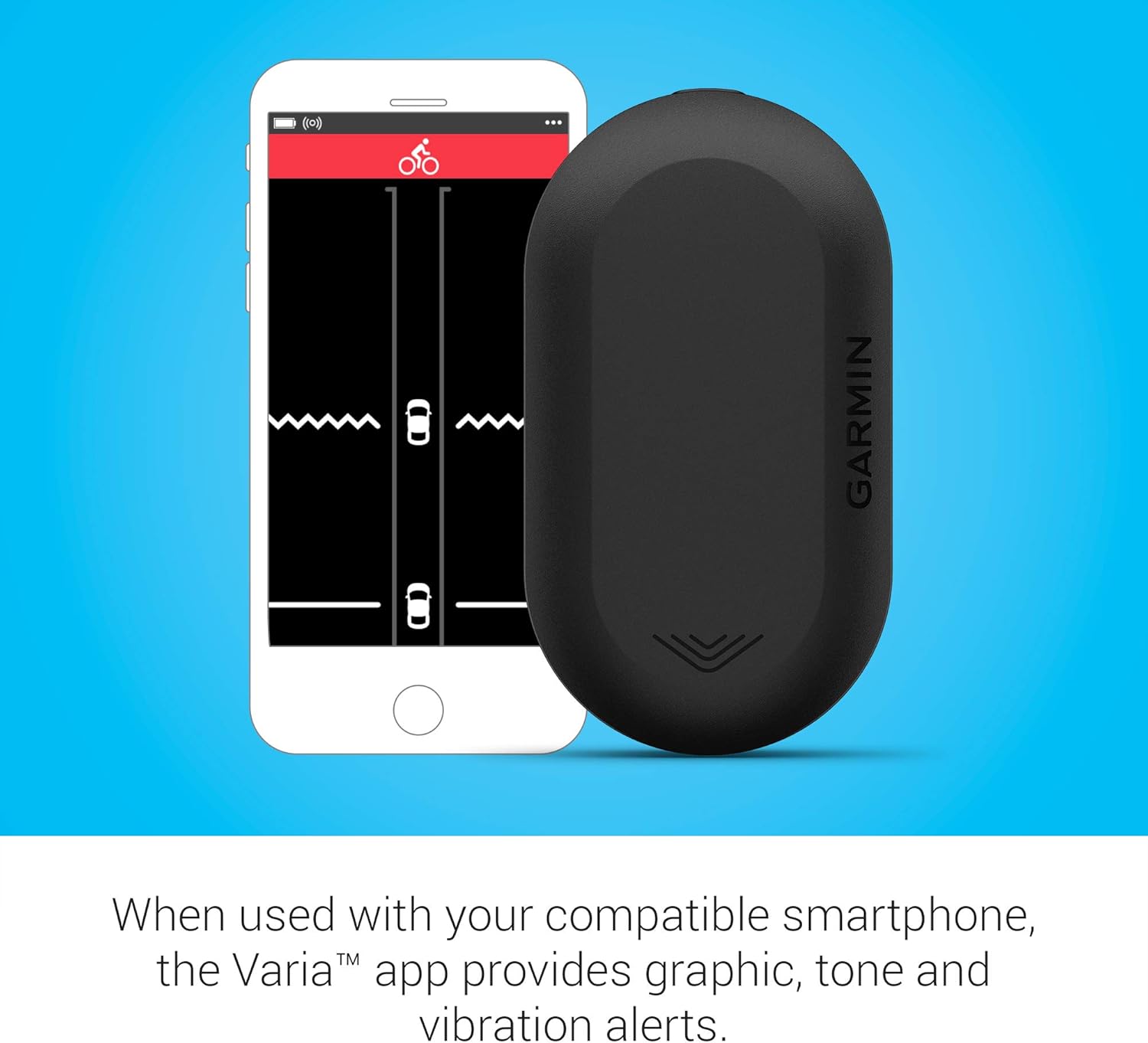 Garmin Varia RTL515 Rearview Radar & Tail Light, LED Display, 153-Yard Vehicle Alerts, Battery Powered, Compact Design