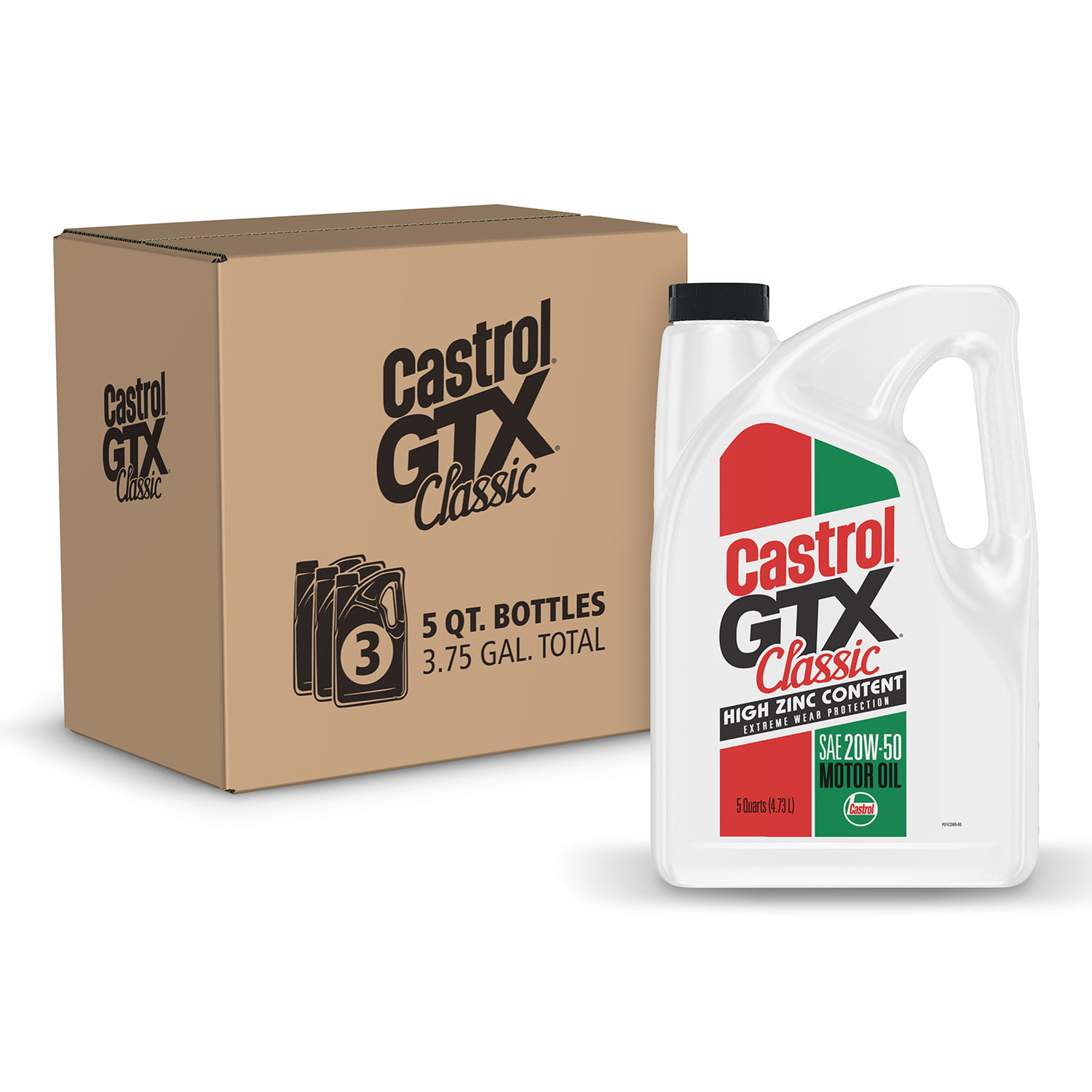 20W-50 Conventional Motor Oil, 5 Quarts, Case of 3
