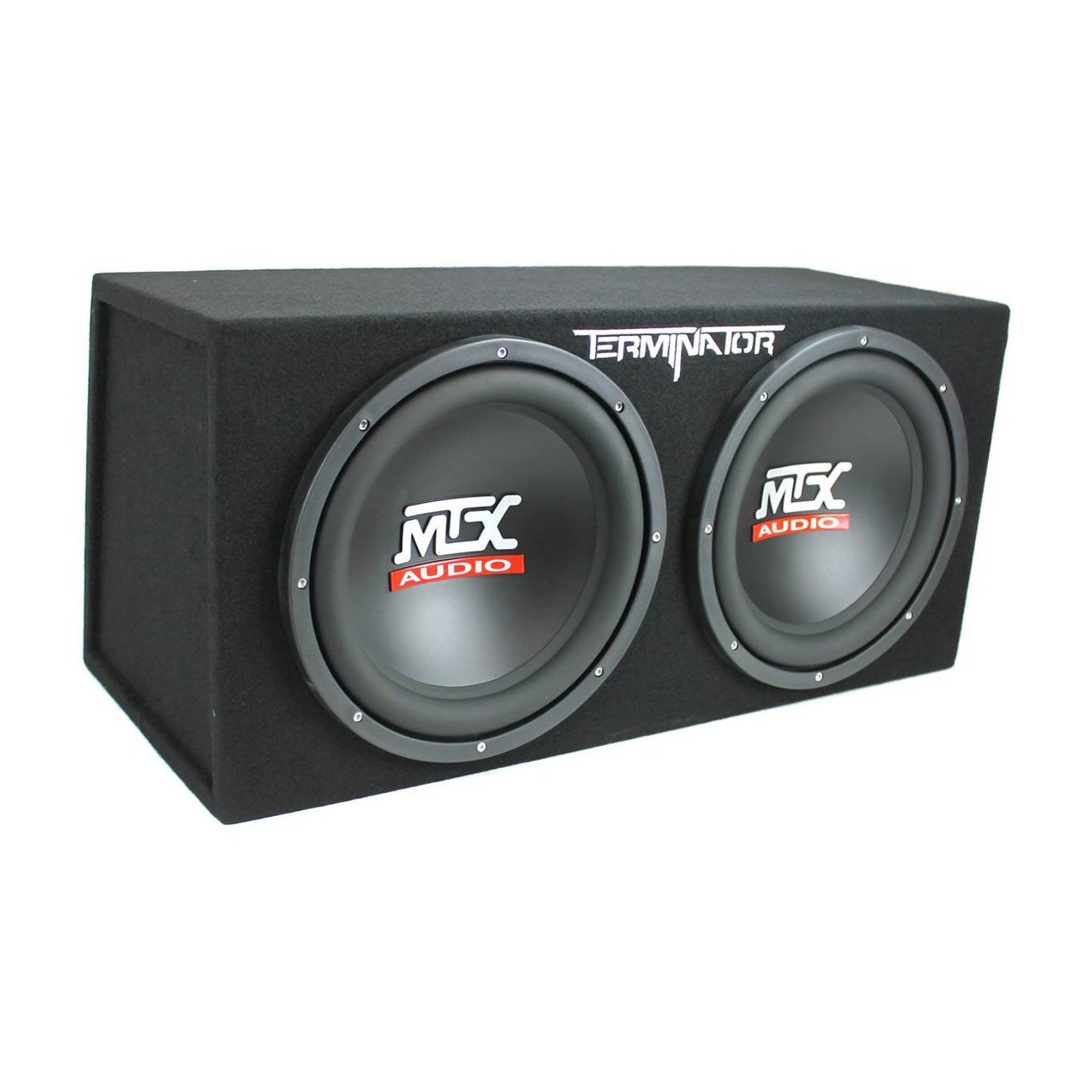 12 1200W Dual Loaded Car Subwoofers + Box +  1500W Amp + Kit