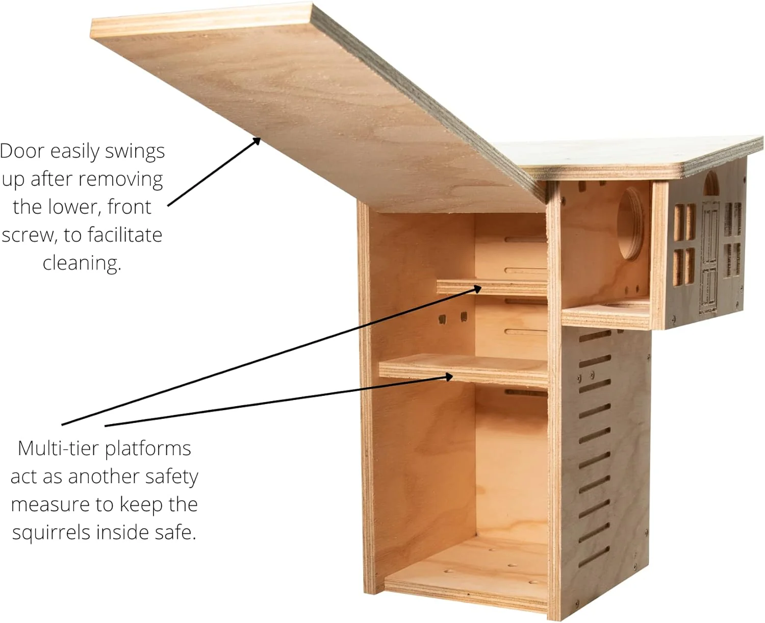 JCs Wildlife Plywood Squirrel House Nesting Box