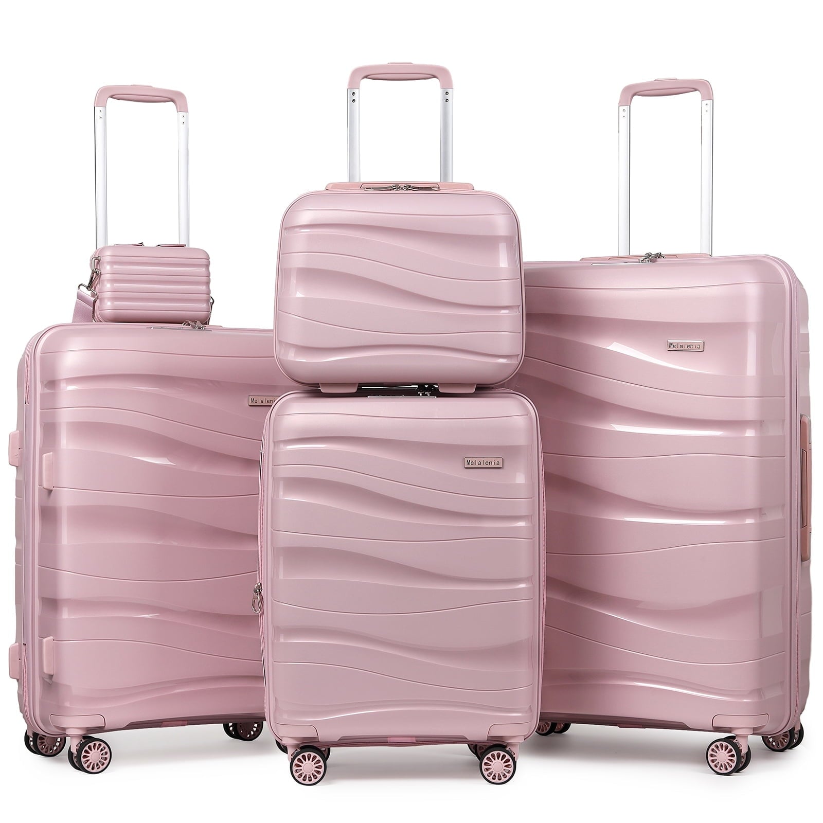 Melalenia - 5 Luggage Sets PP Hardside Spinner Luggage - (Expandable Carry-on Suitcase20
