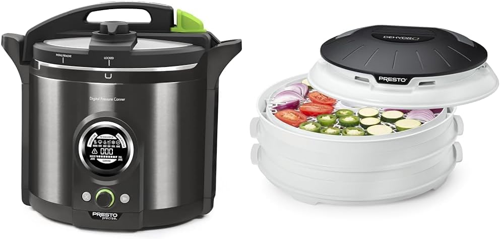 Presto 12-Quart Programmable Electric Pressure Canner, Stainless Steel, Black Finish