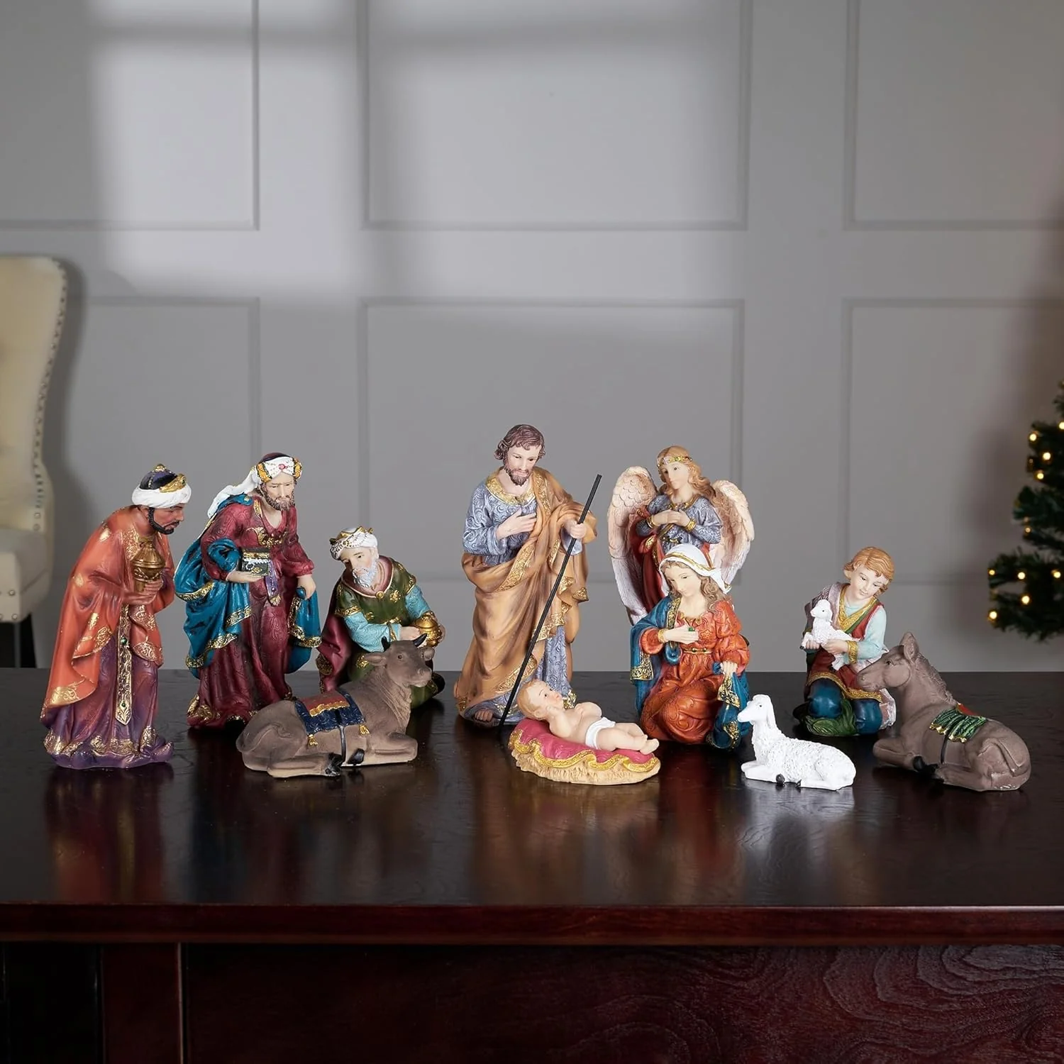 Hi-Line Gift Ltd 81859 11-Piece Christmas Nativity Scene Decor