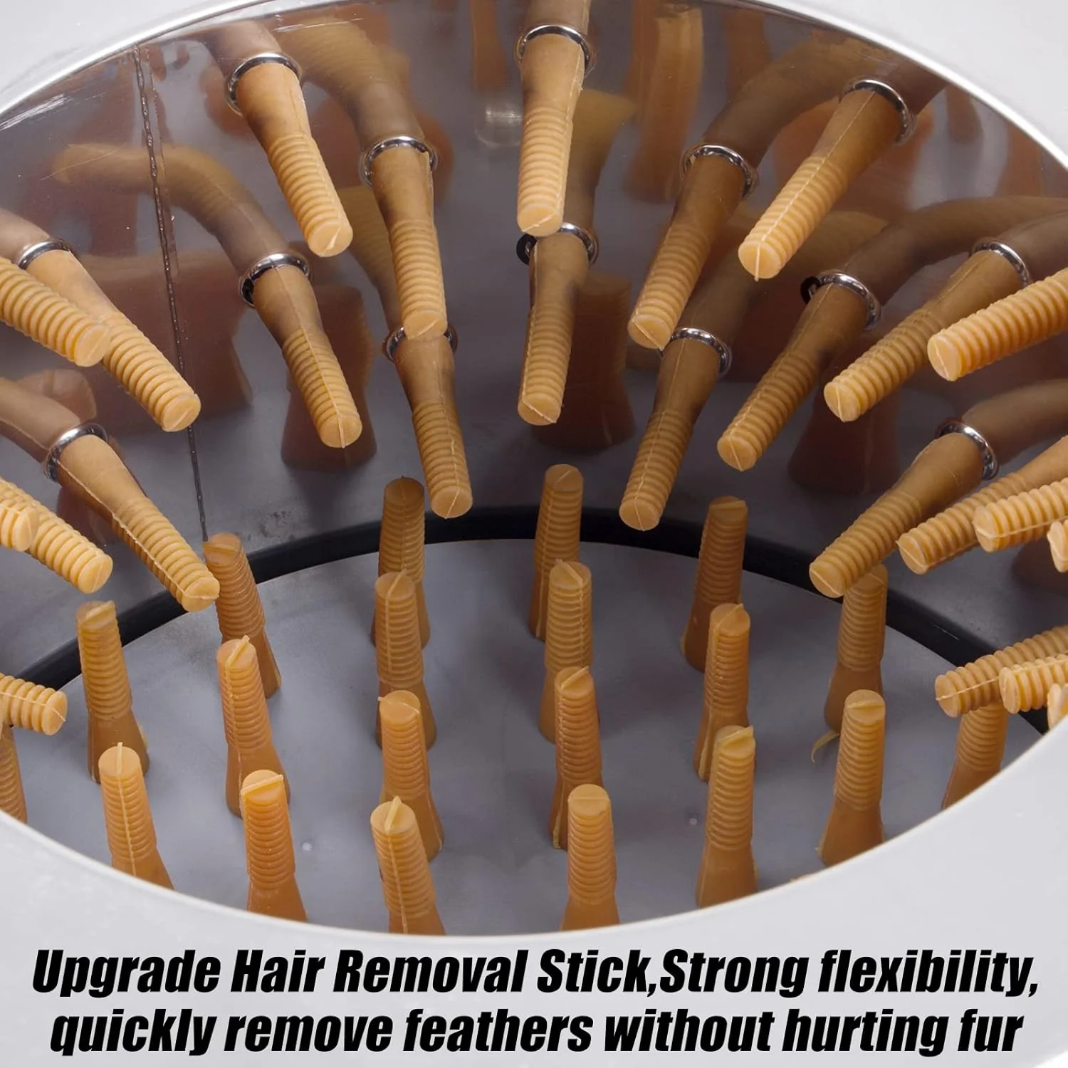 2HP 20In Stainless Steel Chicken Plucker Machine, Plucking Machine De-Feather, 110V 1500w 275r/min