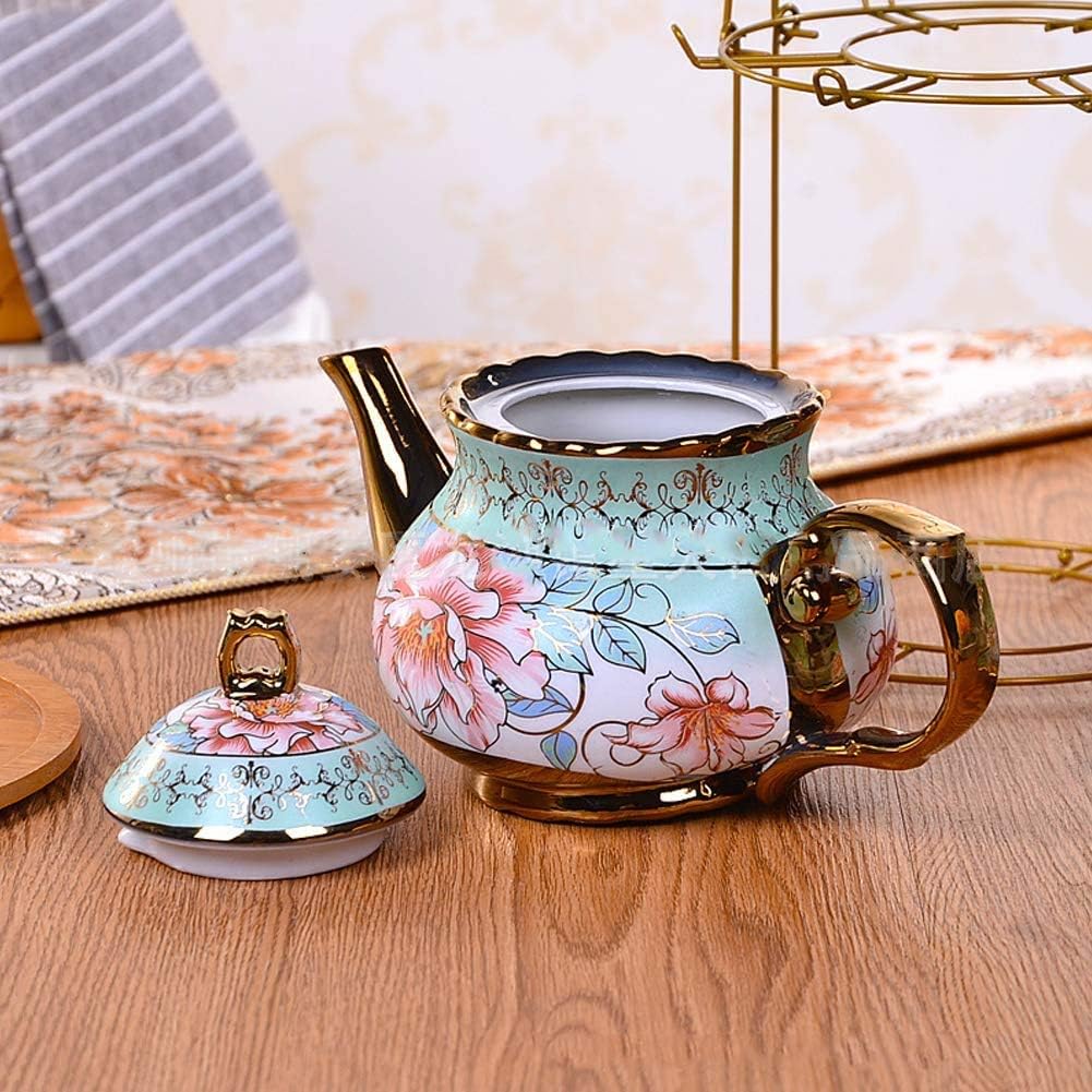 DaGiBayCn 20 PCS Tea set Ceramics Tea set Afternoon Tea Set Adult tea set Gift Tea Set Can Drink Coffee Strong Tea blue