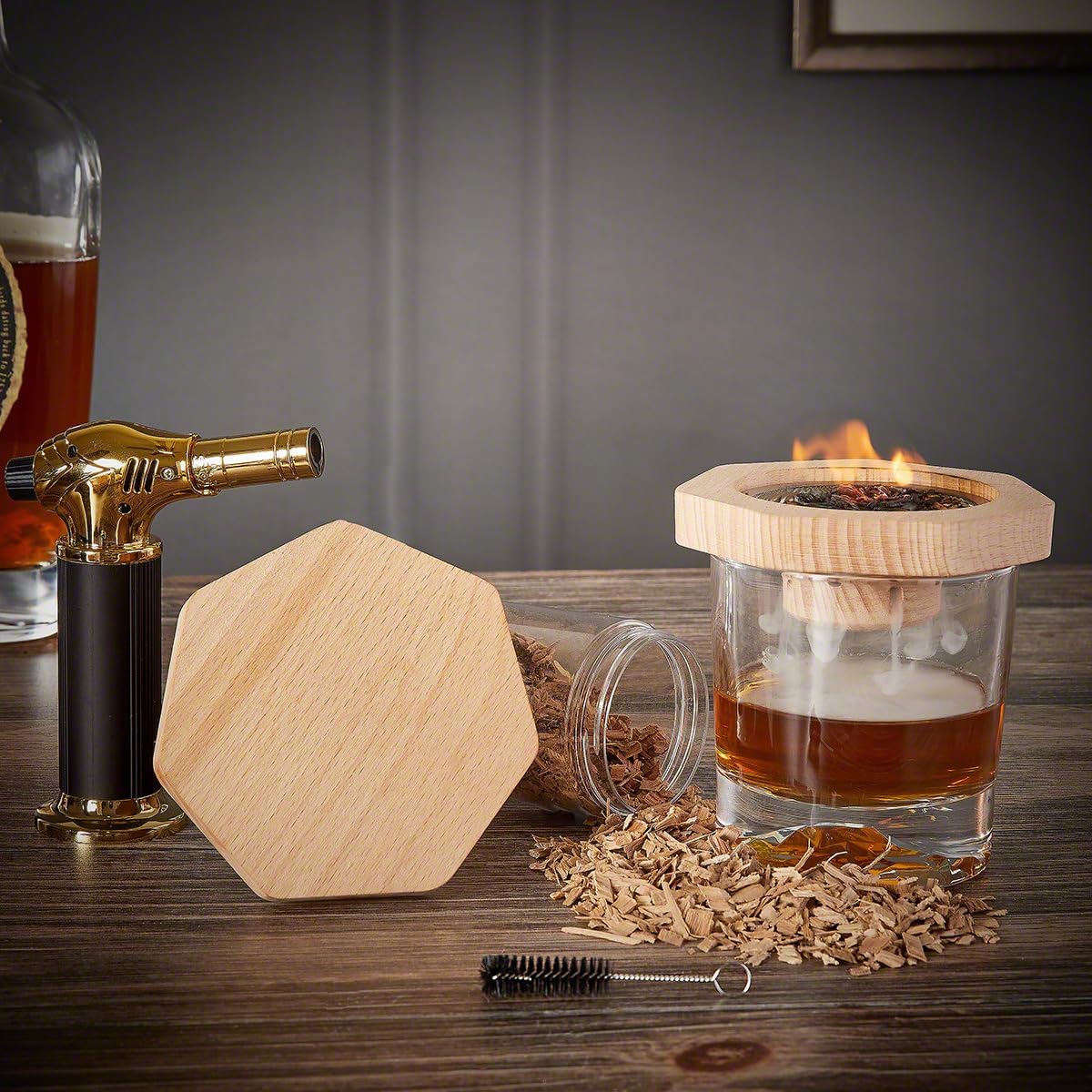 Black Diamond Engraved Cocktail Smoker - 5pc Set