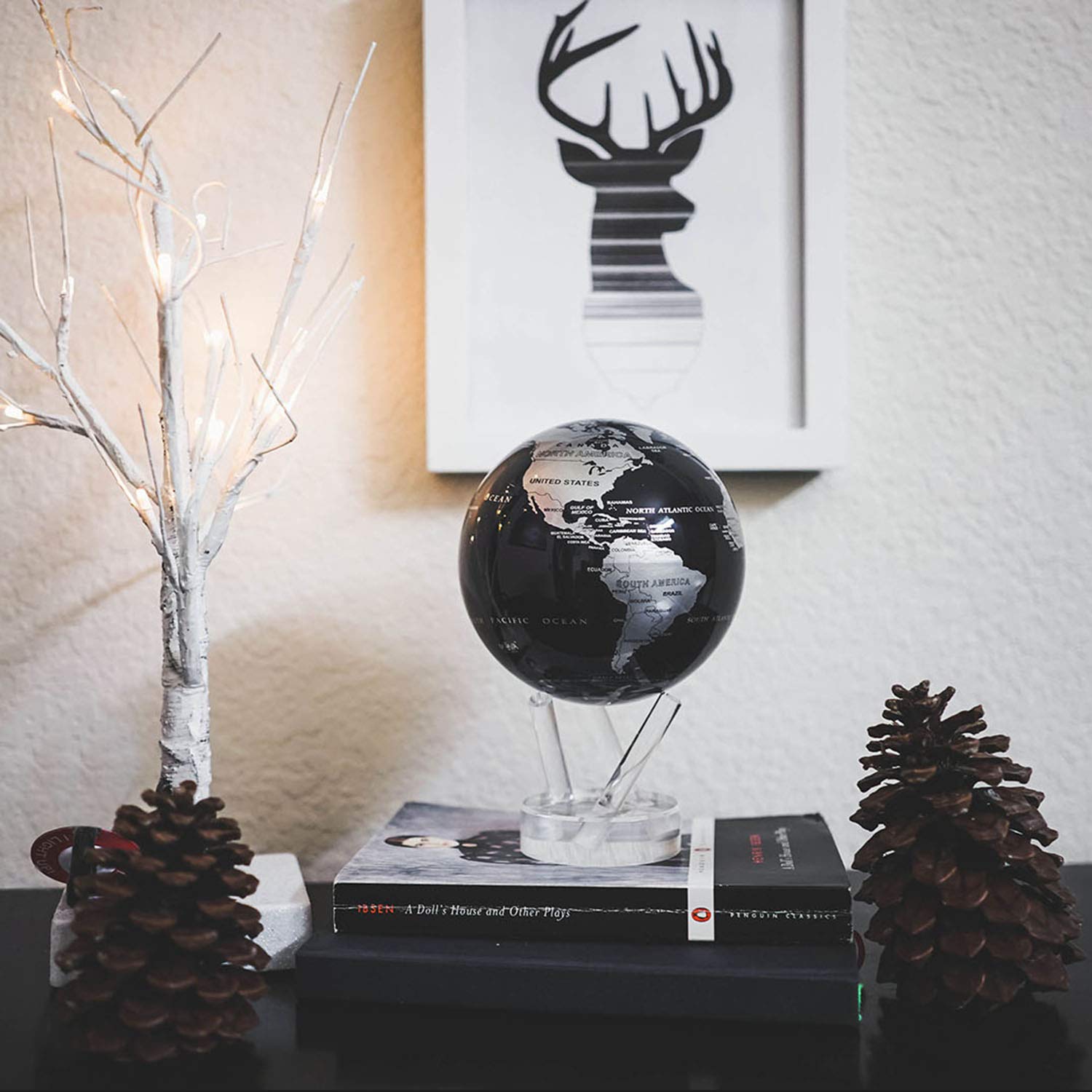 Silver Black Metallic MOVA Globe