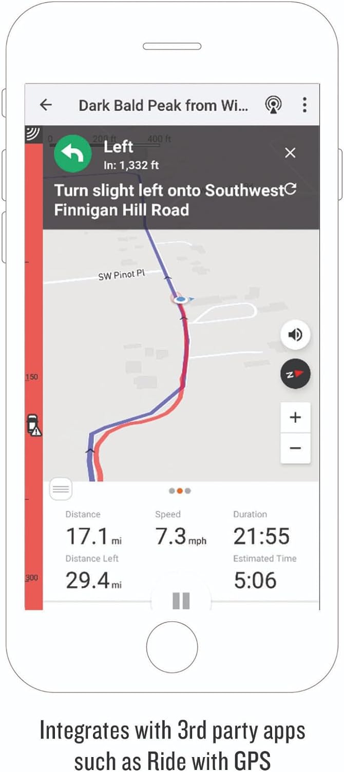 Garmin Varia RTL515 Rearview Radar & Tail Light, LED Display, 153-Yard Vehicle Alerts, Battery Powered, Compact Design