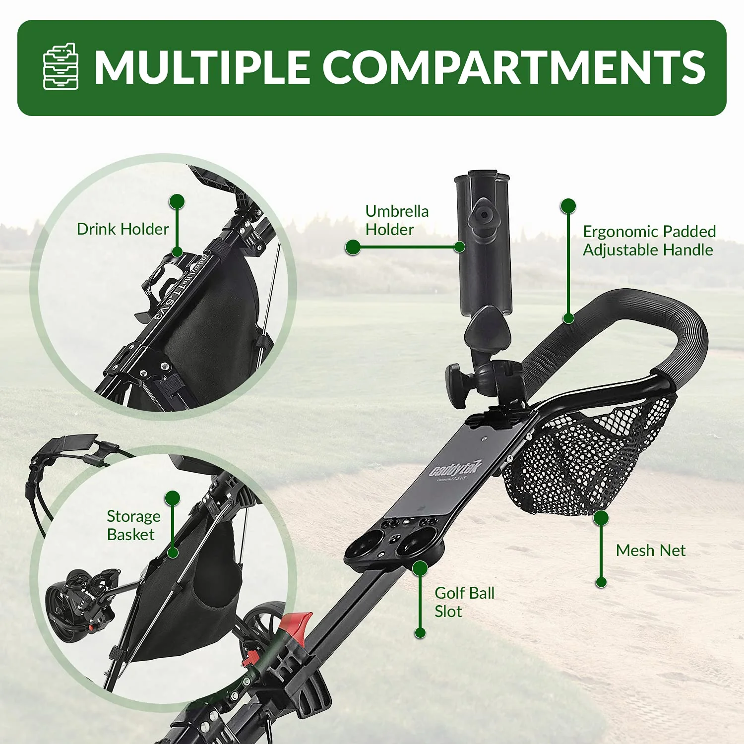 CaddyTek CaddyLite 11.5 V3 3 Wheel Golf Push Cart