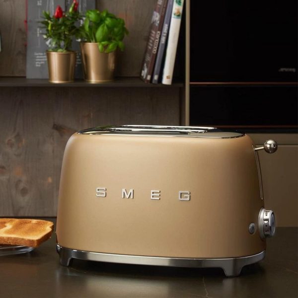 2 Slice Retro Toaster (Matte Champagne)