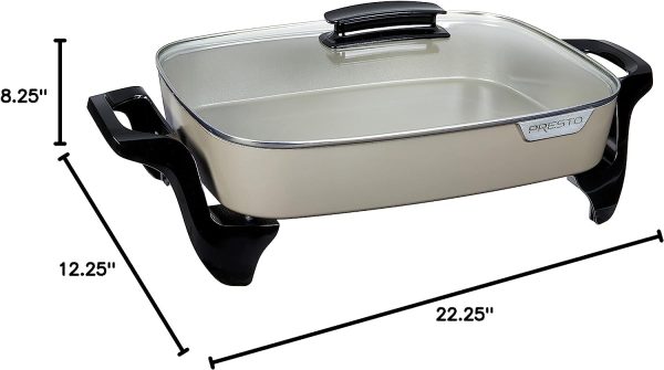 , Grey Ceramic 06856 Electric Skillet, 16