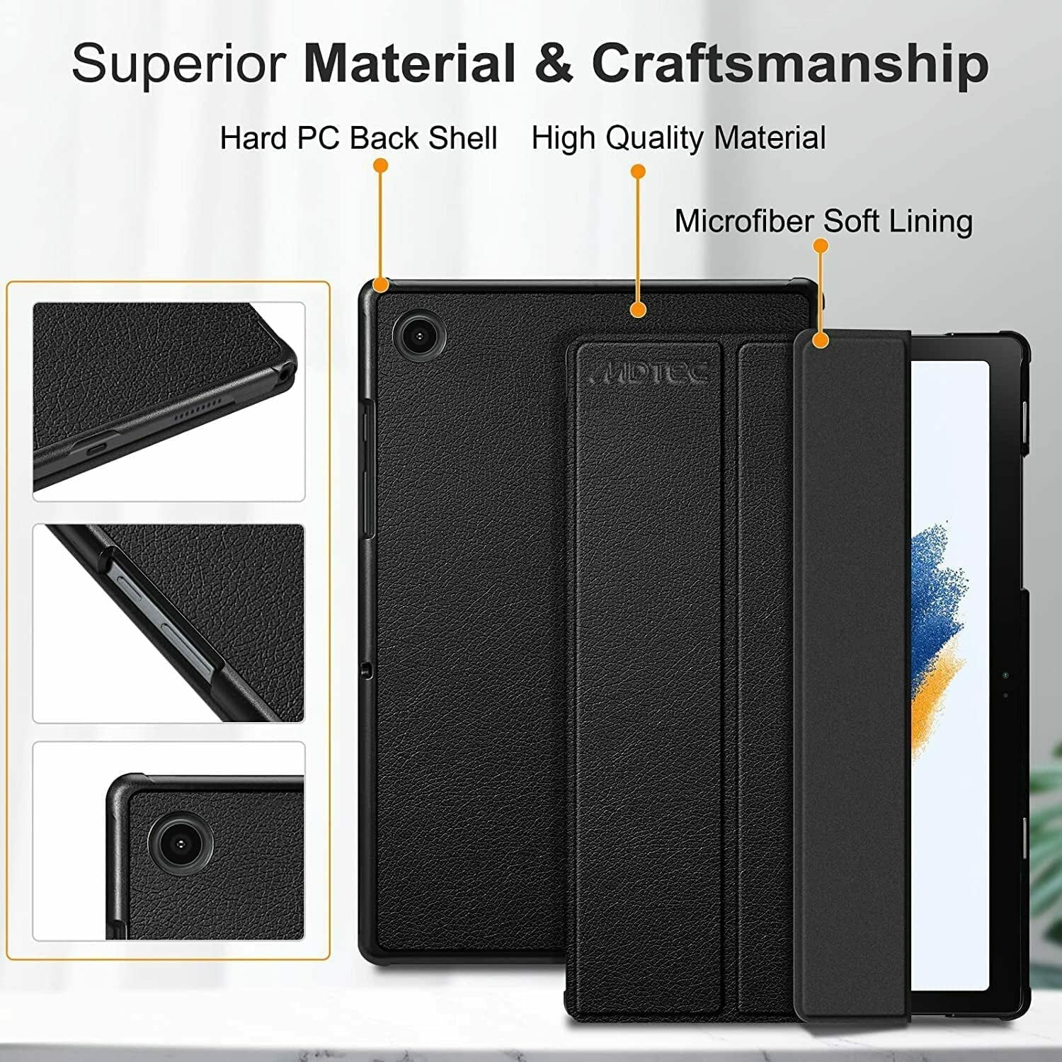 Samsung Galaxy Tab A8 Tablet 10.5 inch with Hard Case 32GB and 64GB MicroSD Card Wi Fi International Pink