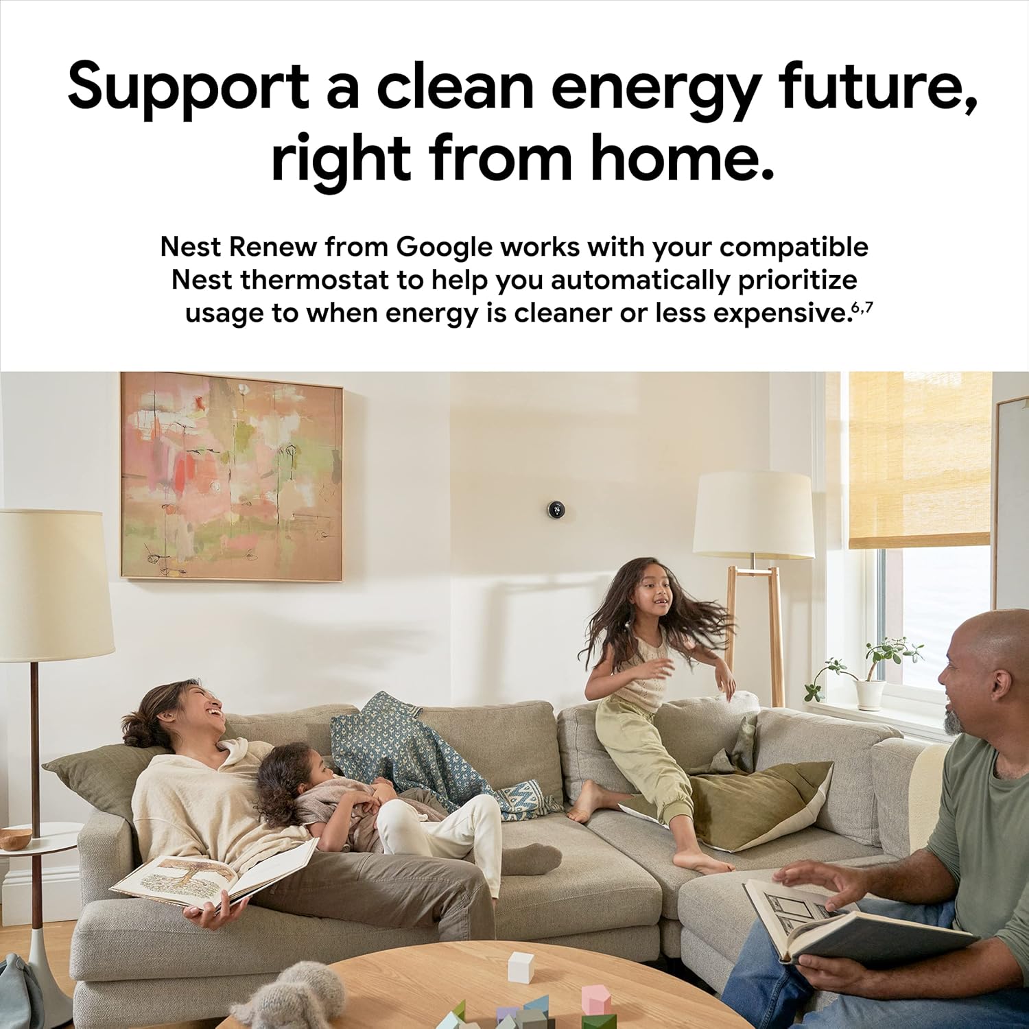 Nest 3rd Gen Learning Thermostat, Programmable Smart, Alexa Compatible, White, Wi-Fi, Energy Saving, Home Use