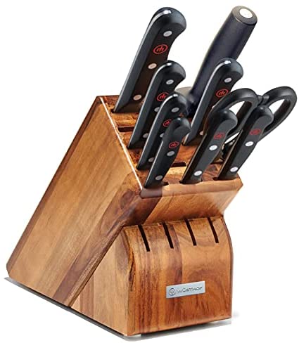 Wusthof 1095070703 Gourmet Knife Block Set, 7-Piece, Black