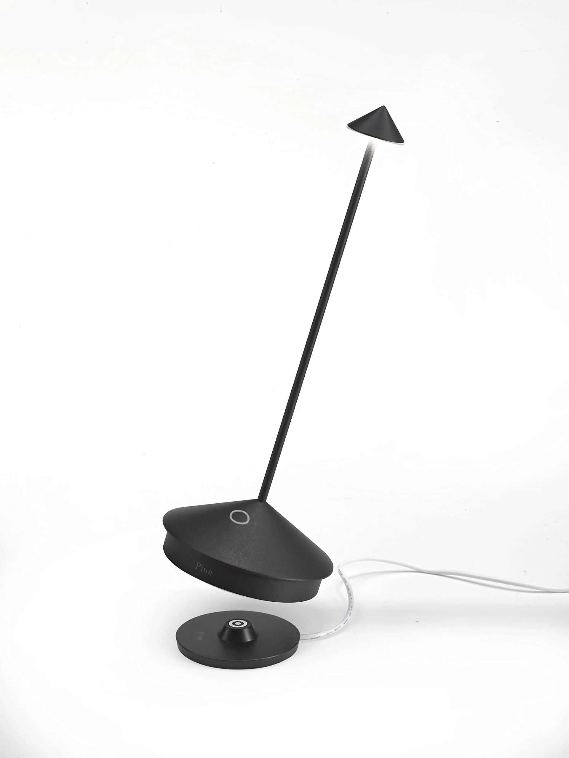 Zafferano Pina 11.4 in. Black Table Lamp