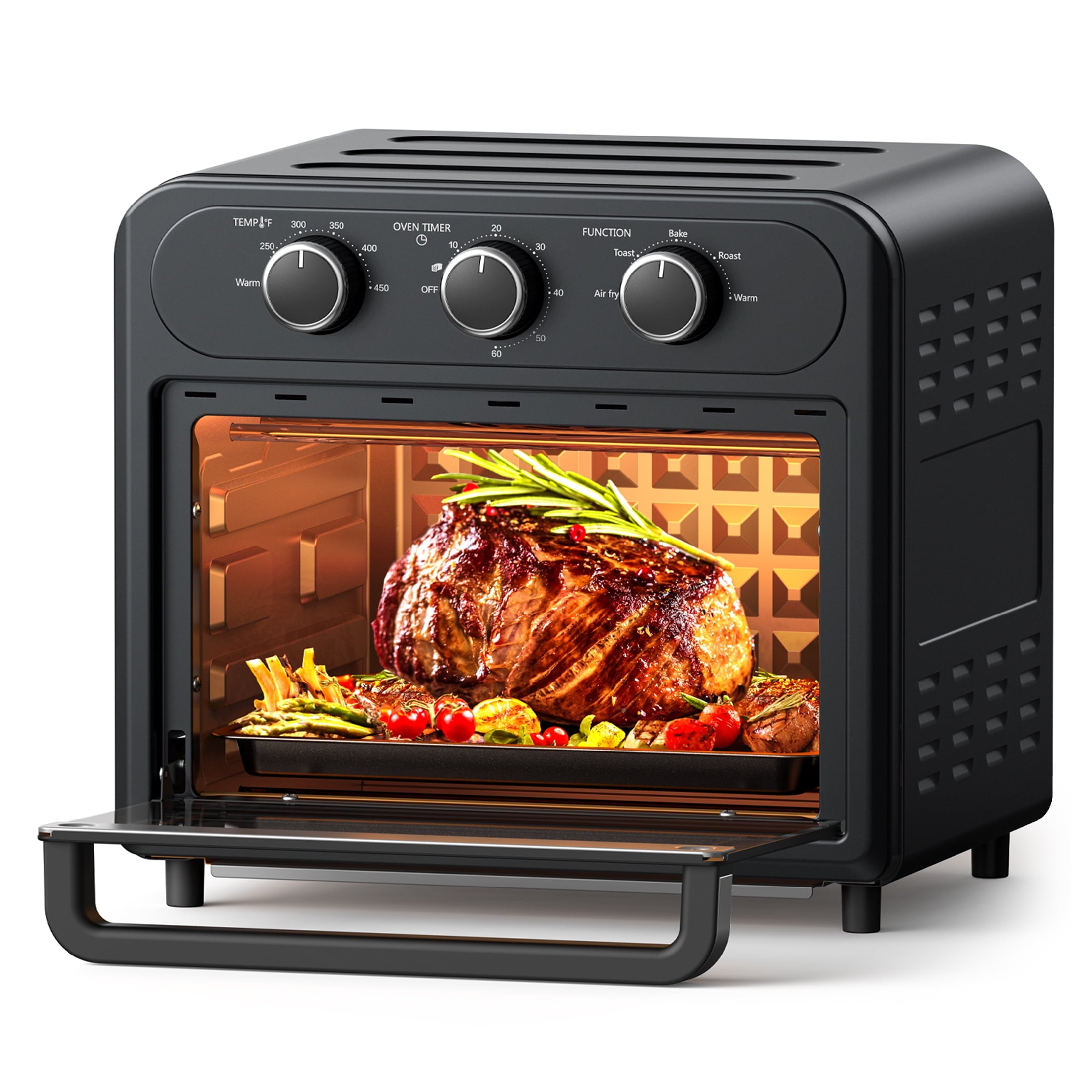 TaoTronics Air Fryer, 26 QT Extra Large Capacity Toaster Oven 24 in 1 Combo, 1700W, Stainless Steel