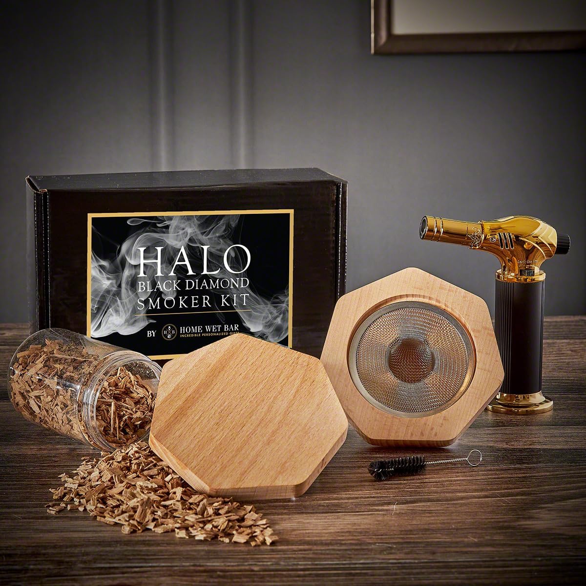 Black Diamond Engraved Cocktail Smoker - 5pc Set