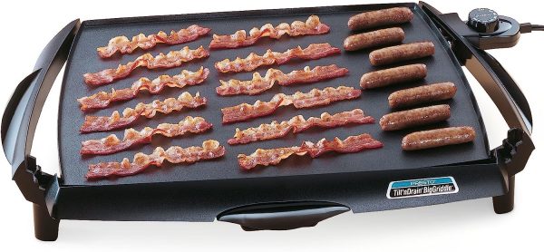 07046 Tilt n Drain Big Griddle Cool-Touch Electric Griddle