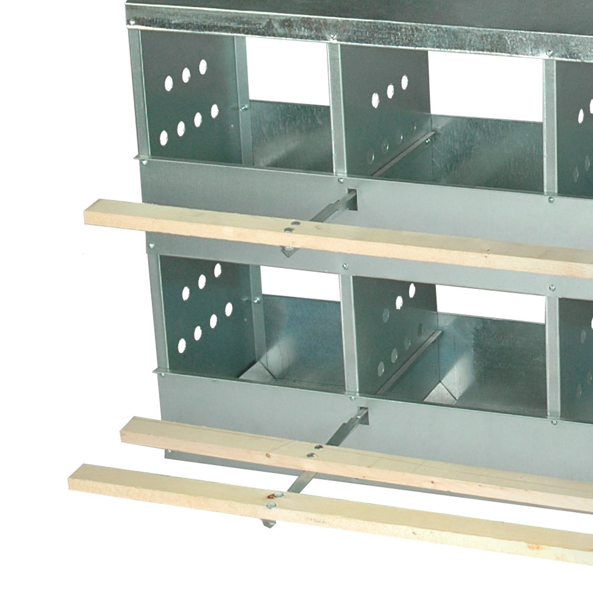 Brower Galvanized Steel 10 Hole 50 Bird Poultry Nest Chicken Brooding Box