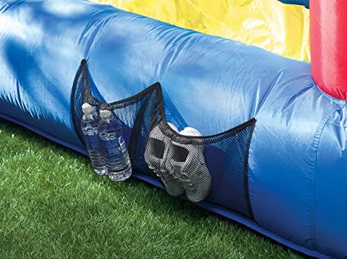 Little Tikes Jump 'n Slide Bouncer - Inflatable Jumper Bounce House Plus Heavy Duty Blower With GFCI, Stakes