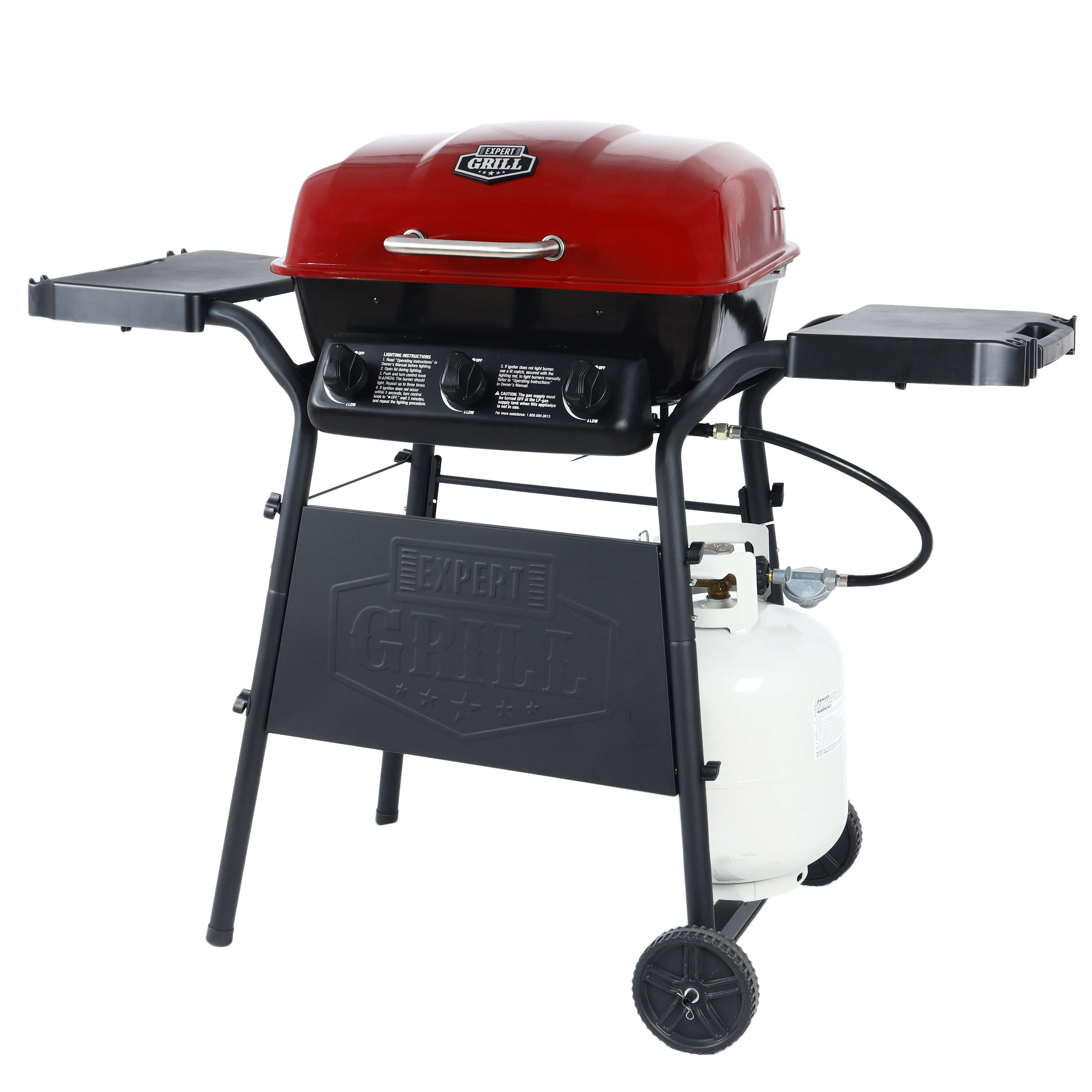 Expert Grill 3 Burner 27,000 BTU Propane Gas Grill, Red, GBC2016WRS