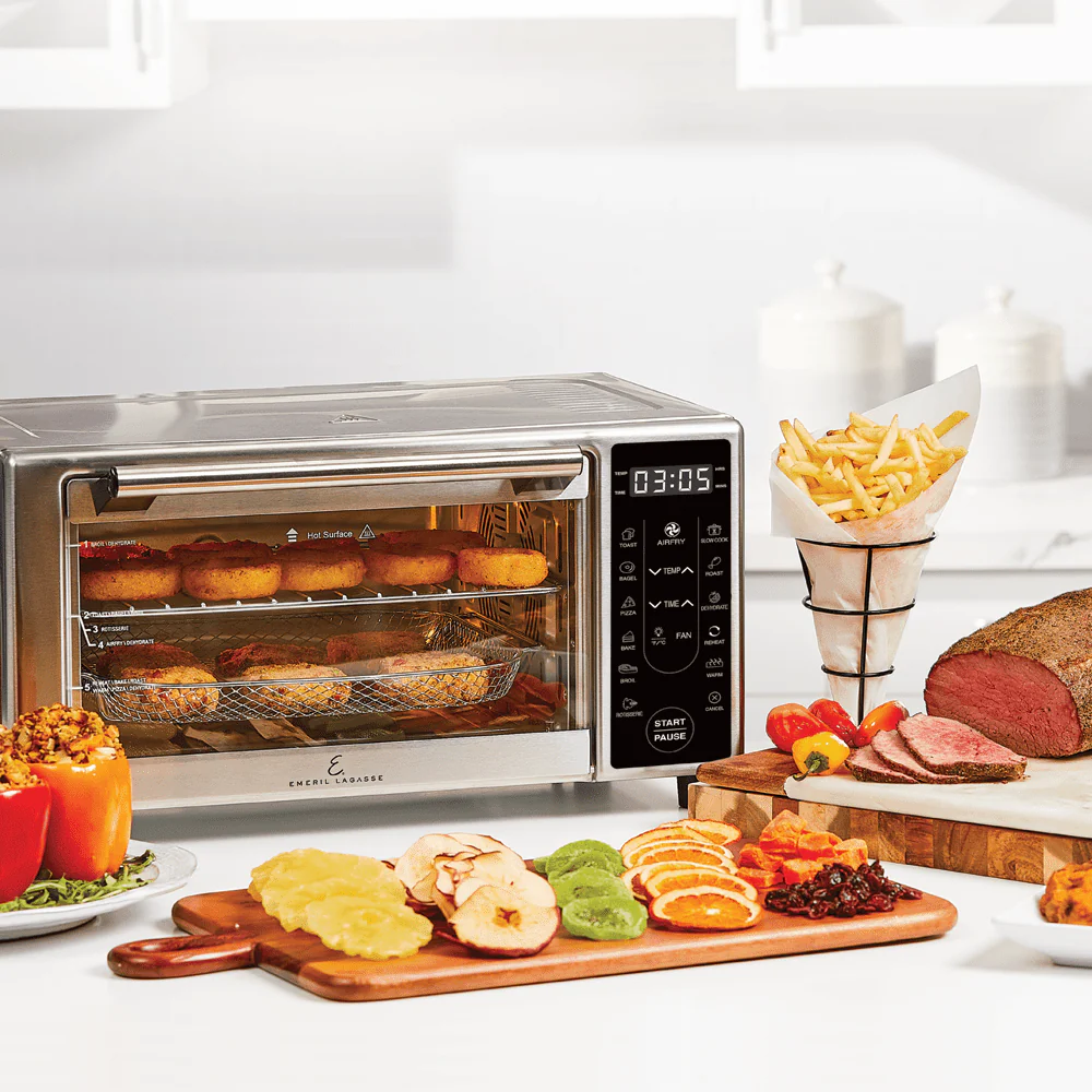 Emeril Lagasse Power AirFryer 360 Plus, Toaster Oven, Stainless Steel, 1500 Watts