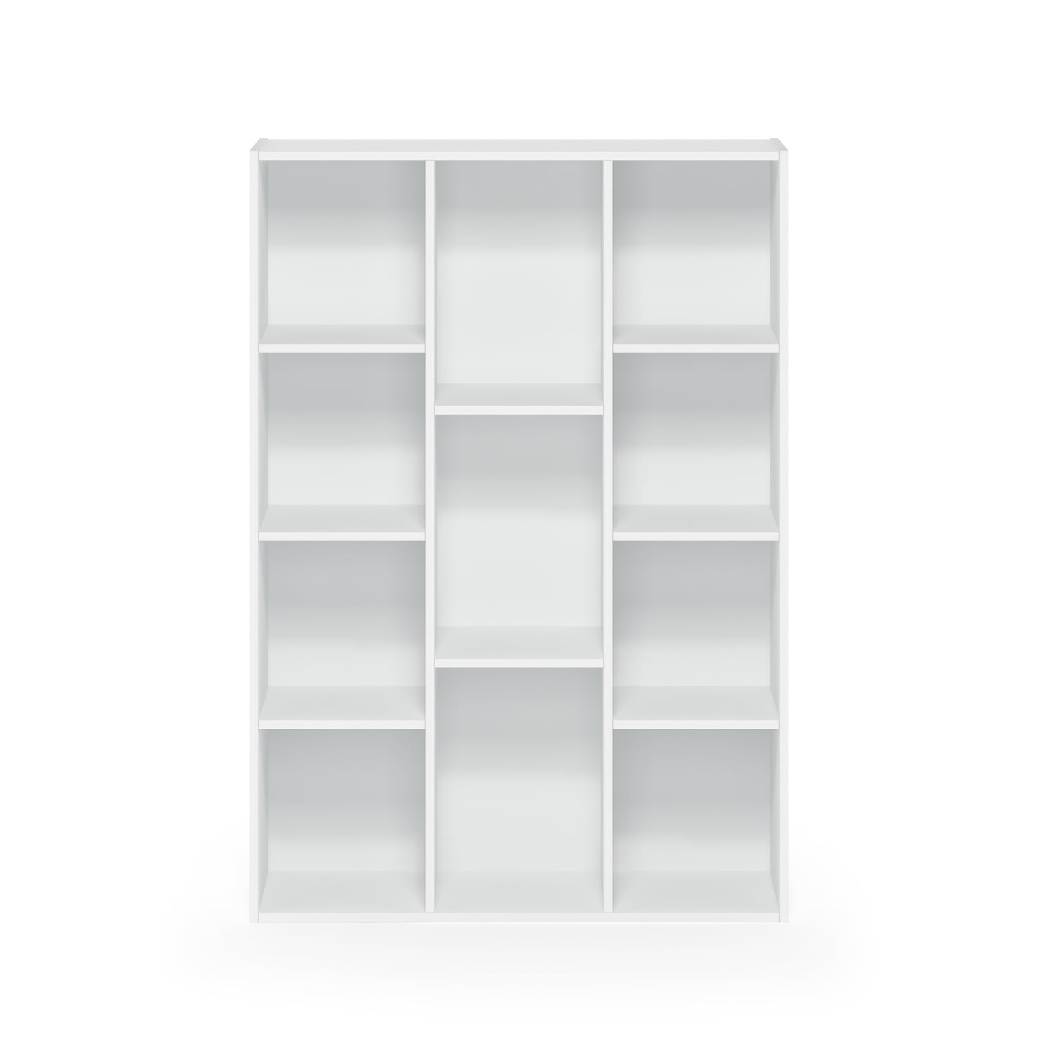 11-Cube Reversible Open Shelf Bookcase, White
