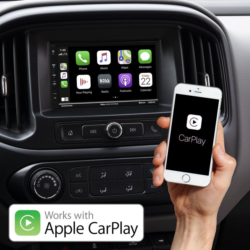 BOSS 2 Din Apple Carplay Android Auto Car Stereo System
