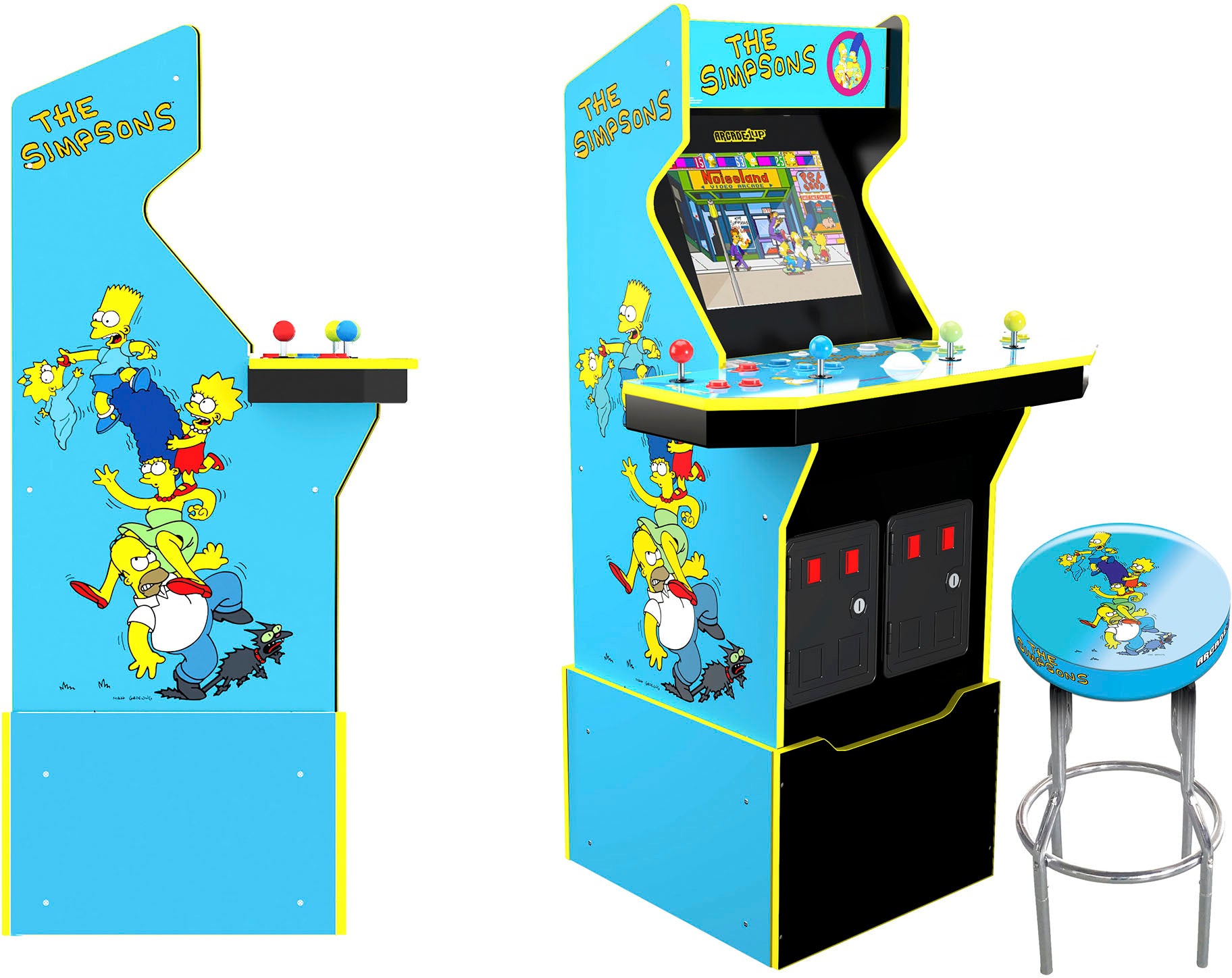 Arcade1Up - The Simpsons 30th Edition Arcade with Stool and Tin - Multi