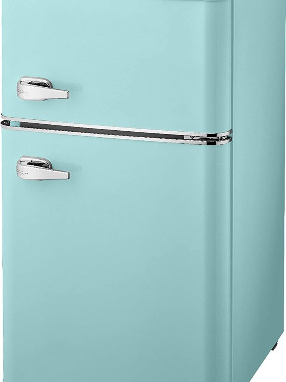 3.1 Cu. ft. Retro Mini Fridge with Top Freezer – Cool Mint