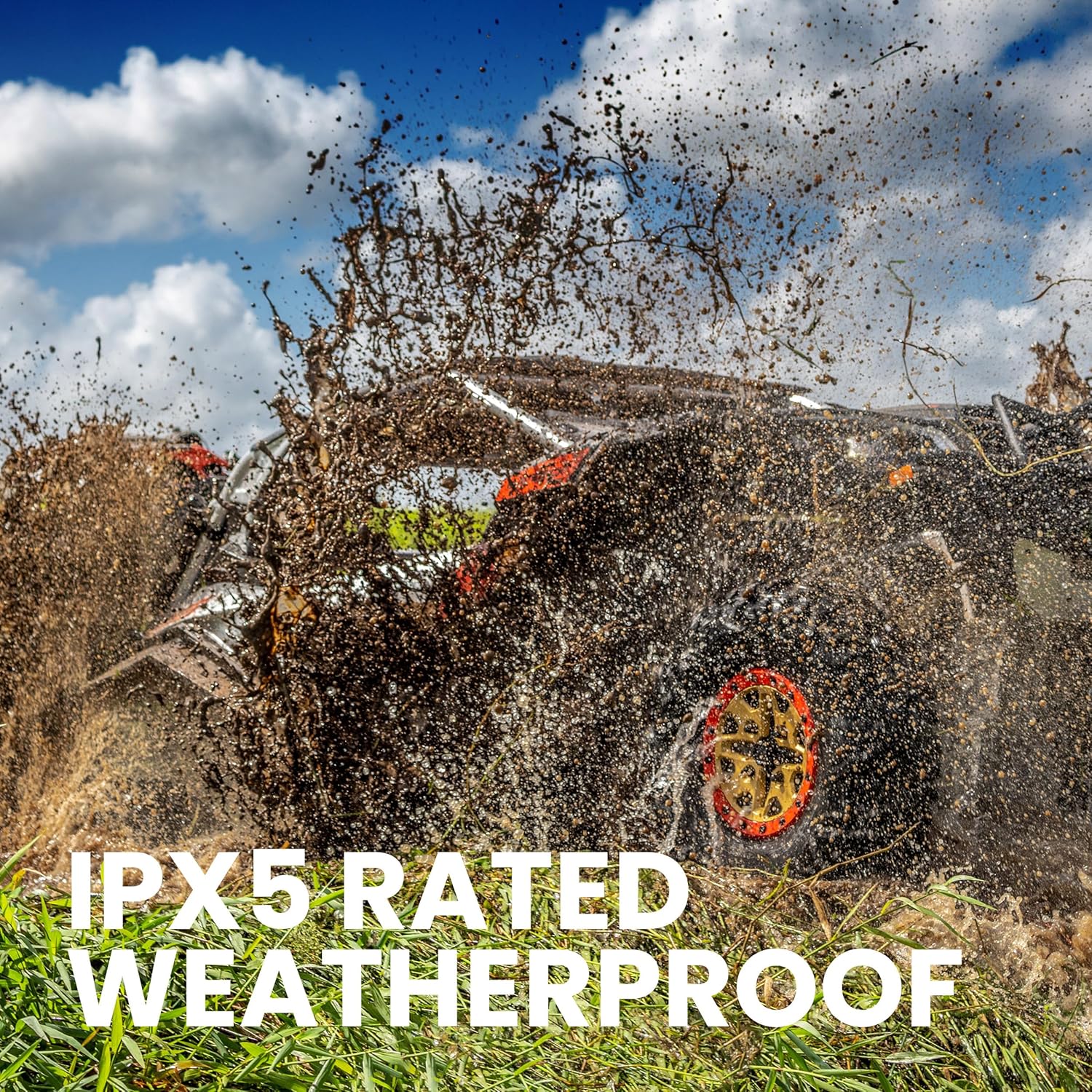 Audio Systems BRT26A ATV UTV Sound Bar - 26 Inch Wide, 4 Inch Speakers, 1 Inch Soft Dome Tweeters, Full Range, IPX5 Weatherproof, Bluetooth, Built-in Amplifier, Golf Cart Compatible