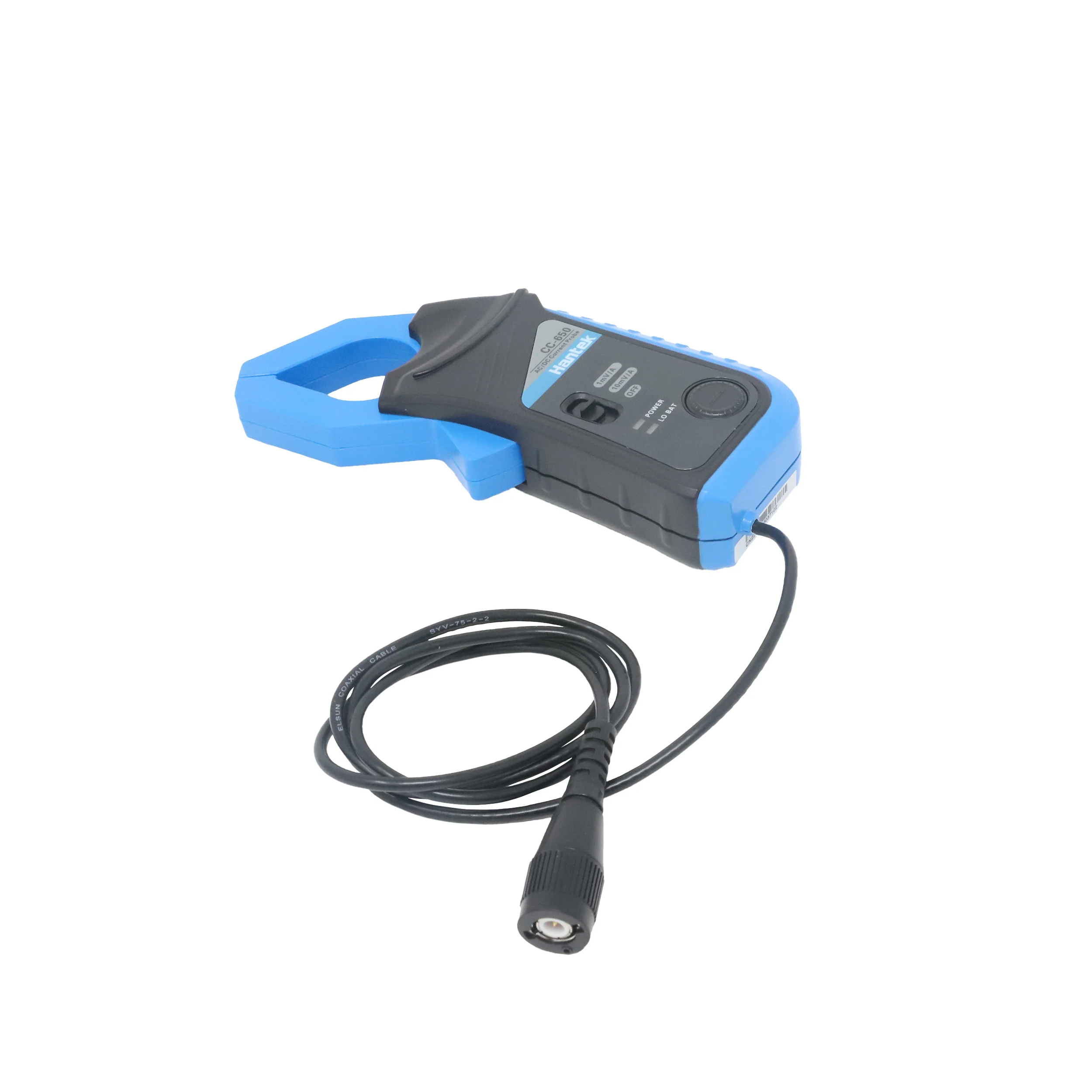 AC/DC Current Clamp, 400Hz Bandwidth, 1mV/10mA, 650A