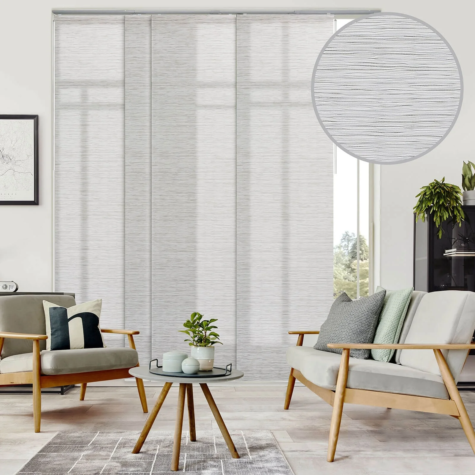 GoDear Design Adjustable Sliding Panel Track Blinds, Vertical Blinds, Classic, 45.8