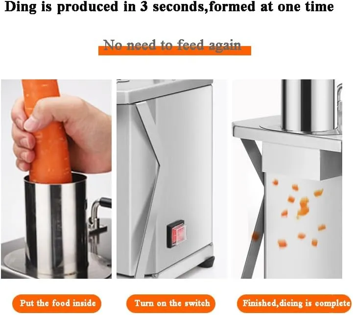 Commercial vegetable cutter Electric fruit cutter, 110V stainless steel automatic fruit and vegetable cutter