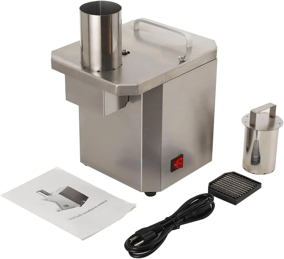 Commercial vegetable cutter Electric fruit cutter, 110V stainless steel automatic fruit and vegetable cutter