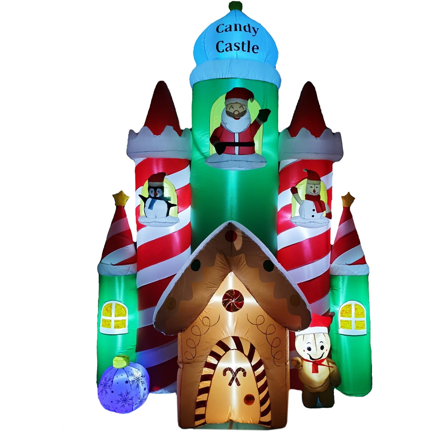 Fraser Hill Farm 10ft Inflatable Candy Castle w/ Lights