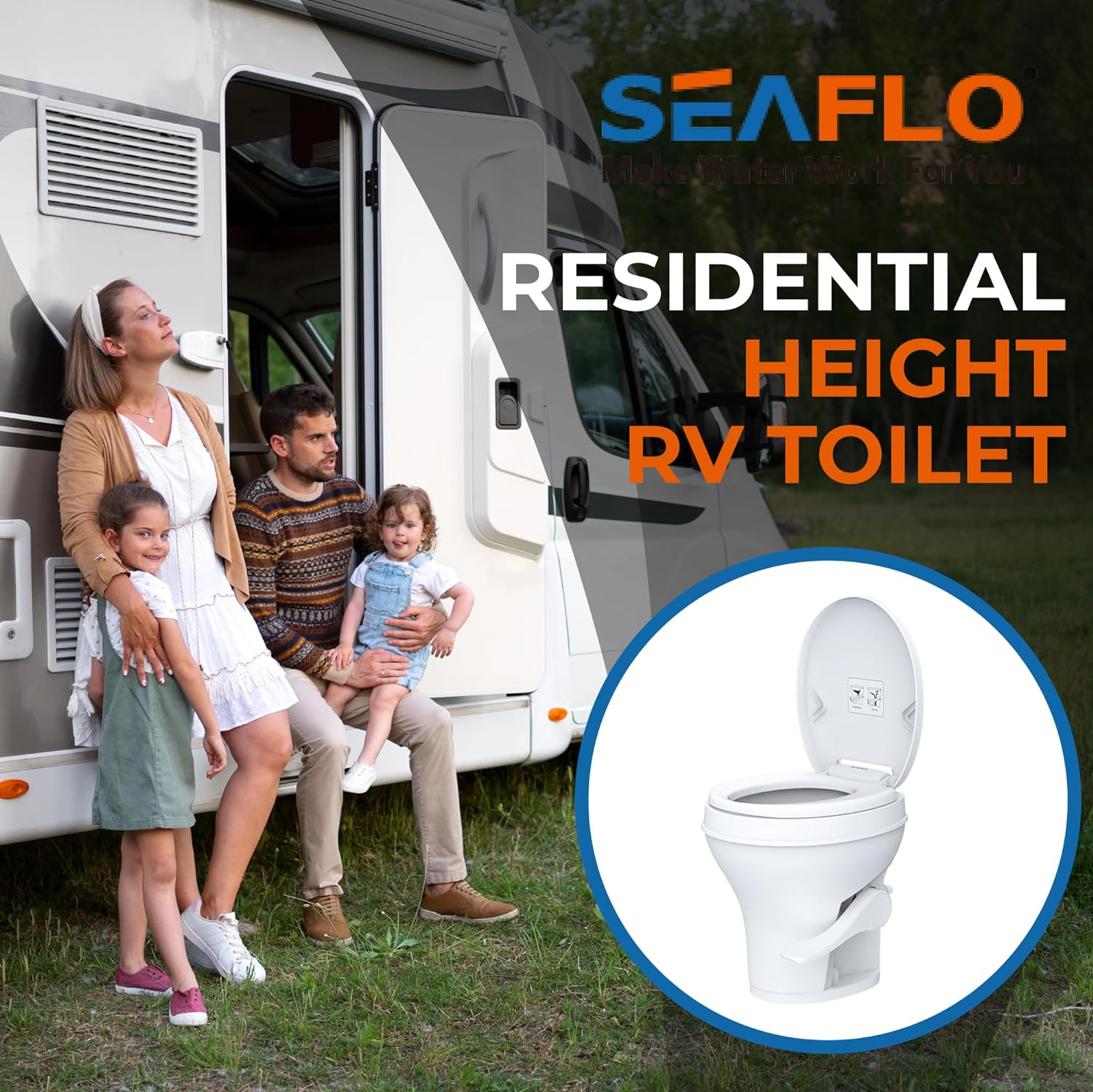 Toilet - Standard Height, Gravity Flush, Foot Pedal, Soft Close Lid with Sprayer Attachment