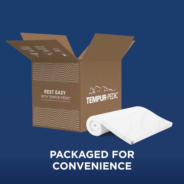 11182130DTC TEMPUR Supreme 3-Inch Medium Firm Mattress Topper, Twin, White