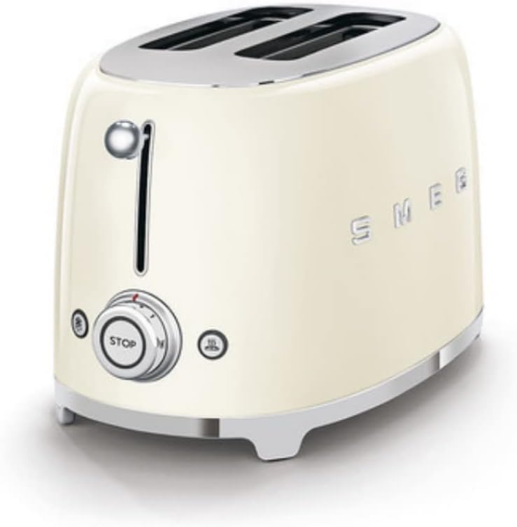 2 Slice Retro Toaster (Cream)