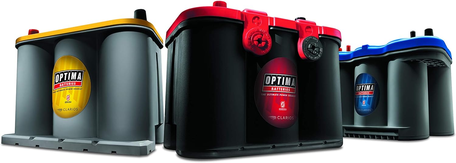 OPTIMA Batteries High Performance D34M BlueTop Dual Purpose Deep Cycle and Starting Sealed AGM Boat and RV Battery, 750 CCA, Dual Terminal, Maintenance Free, Versitile Mounting