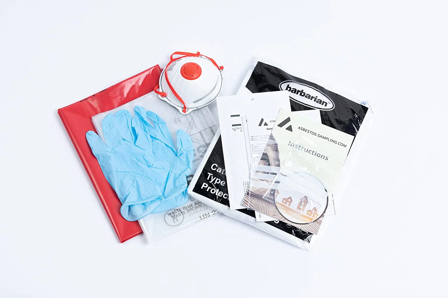 Asbestos Testing Kit (Quality PPE Included) - 72hr Results from NVLAP Lab - Test Fee Included (1 Sample)