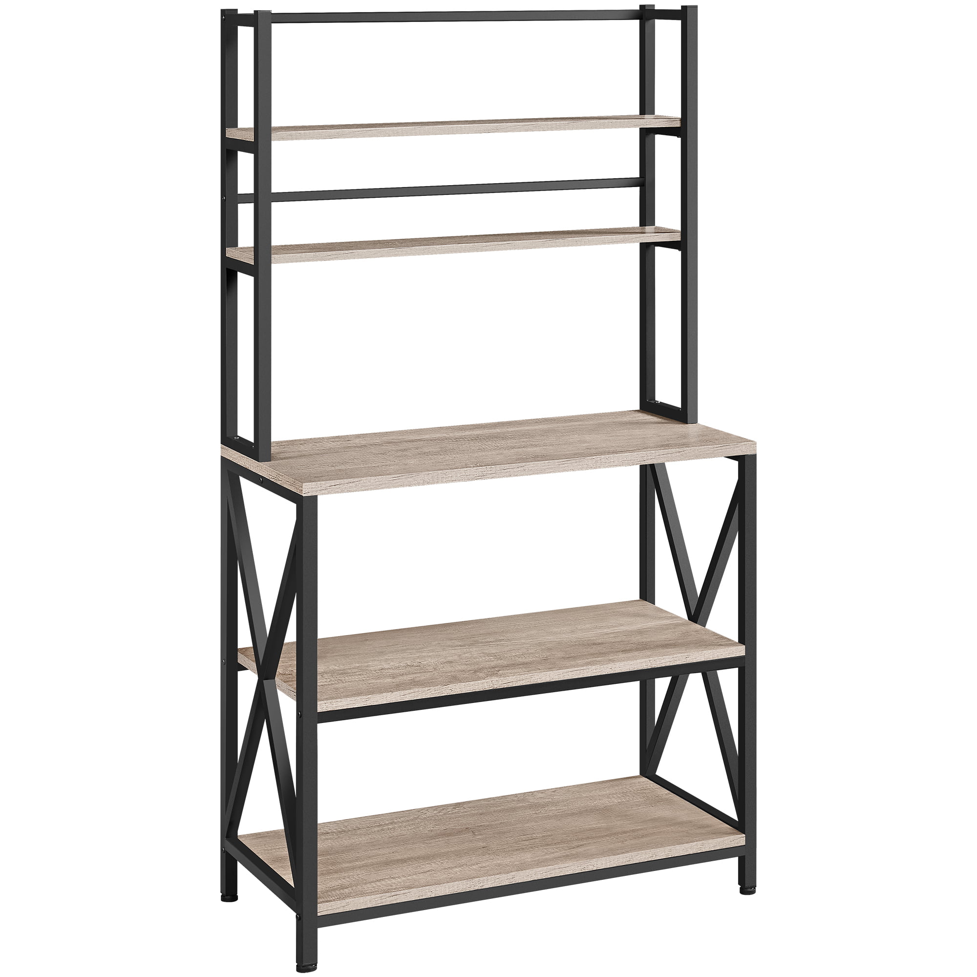16 W x 35.5 D x 64.5 H 5-Shelf Freestanding Shelves, Gray