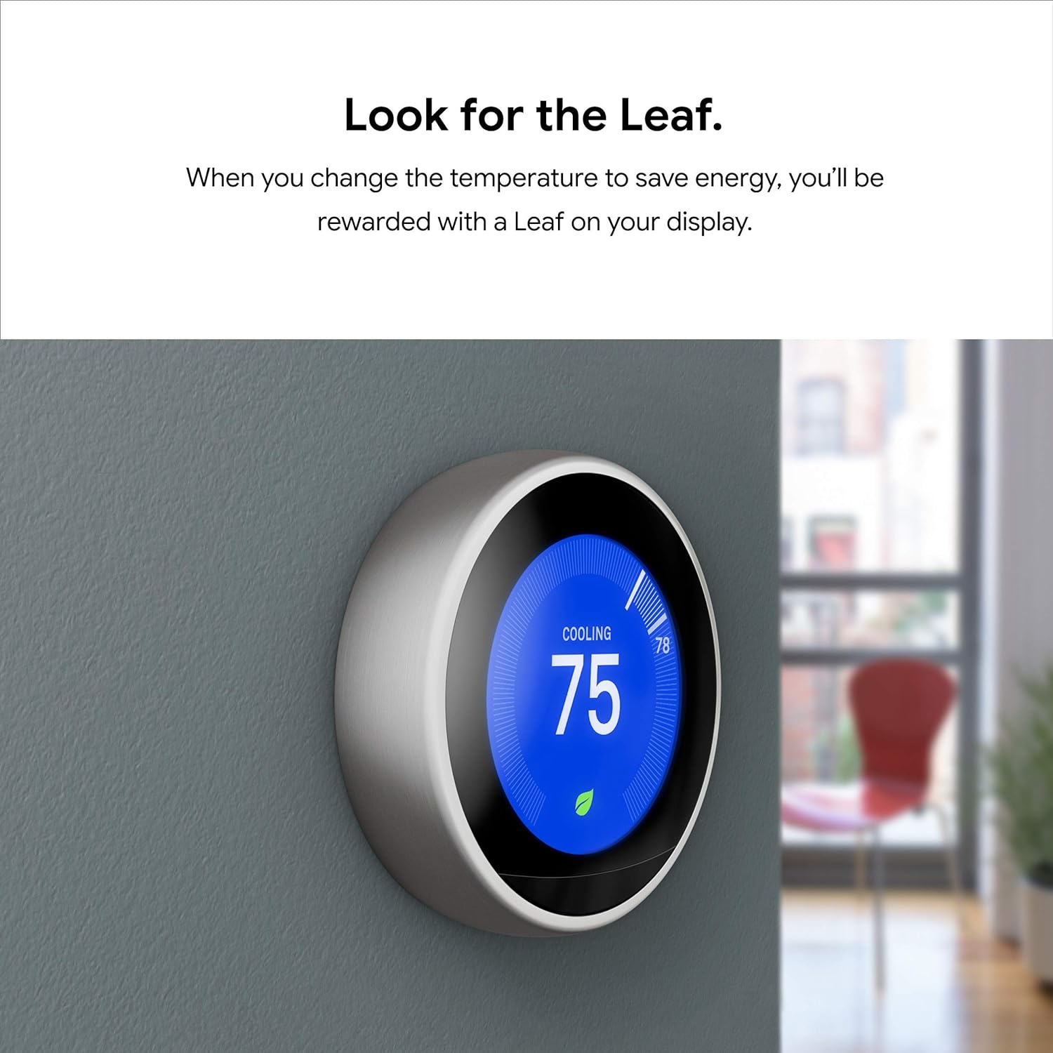 Nest 3rd Gen Learning Thermostat, Programmable Smart, Alexa Compatible, White, Wi-Fi, Energy Saving, Home Use