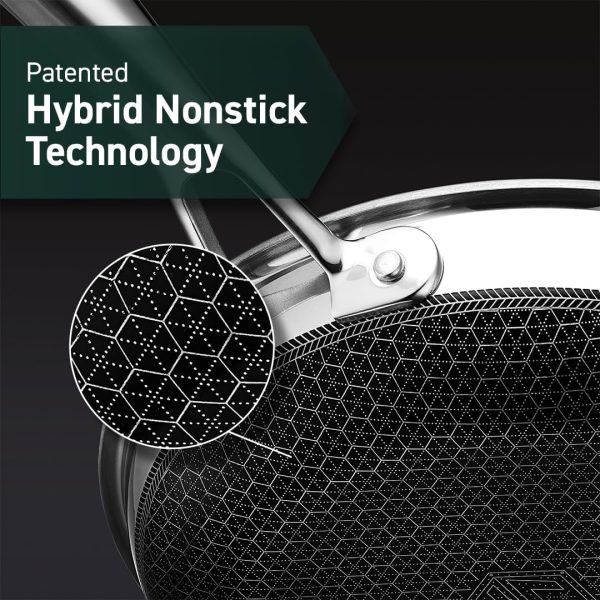 2 Quart Hybrid Nonstick Saucepan and Lid, Dishwasher and Oven Friendly, Compatible with All Cooktops