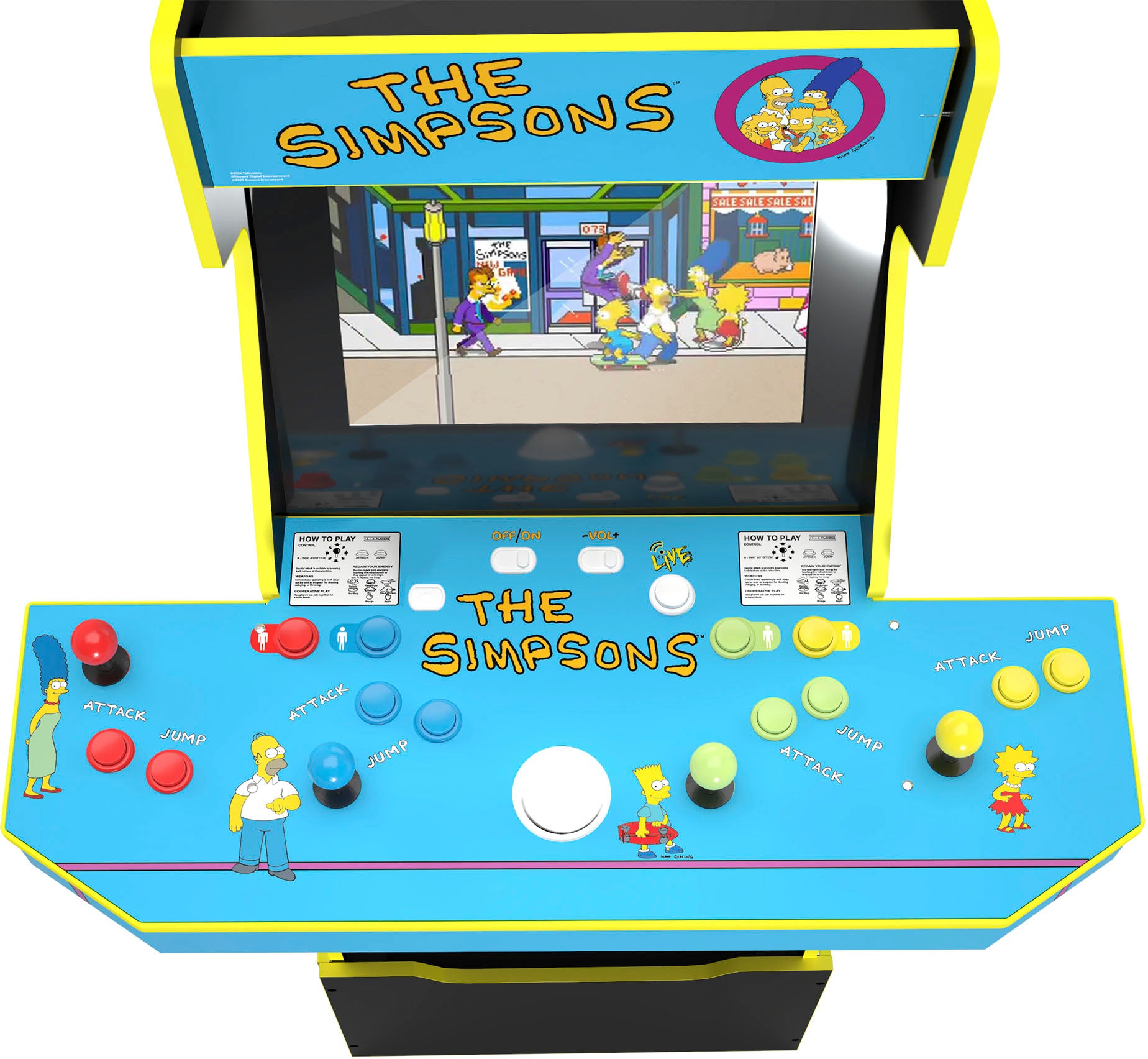 Arcade1Up - The Simpsons 30th Edition Arcade with Stool and Tin - Multi