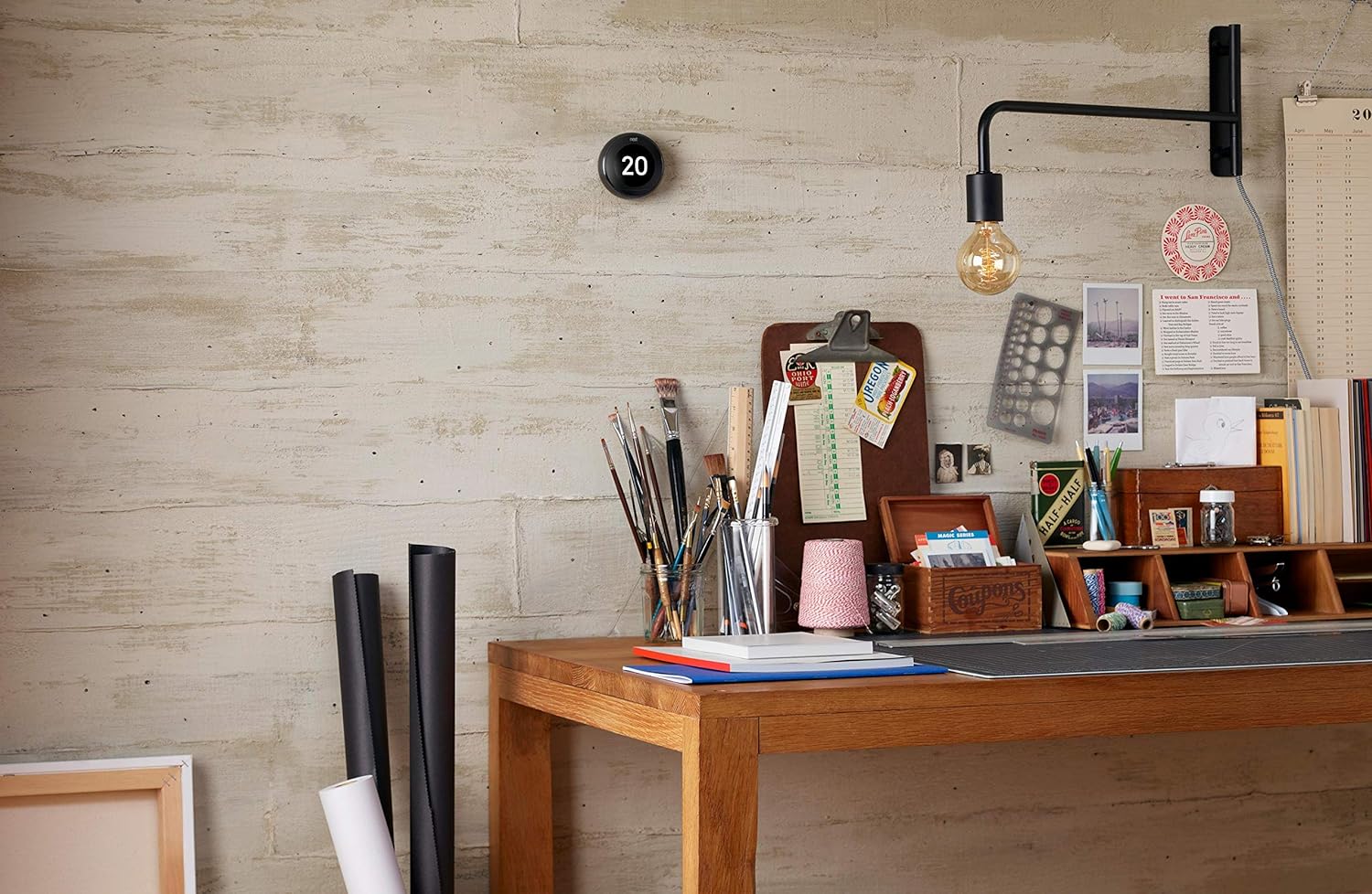 Nest 3rd Gen Learning Thermostat, Programmable Smart, Alexa Compatible, White, Wi-Fi, Energy Saving, Home Use