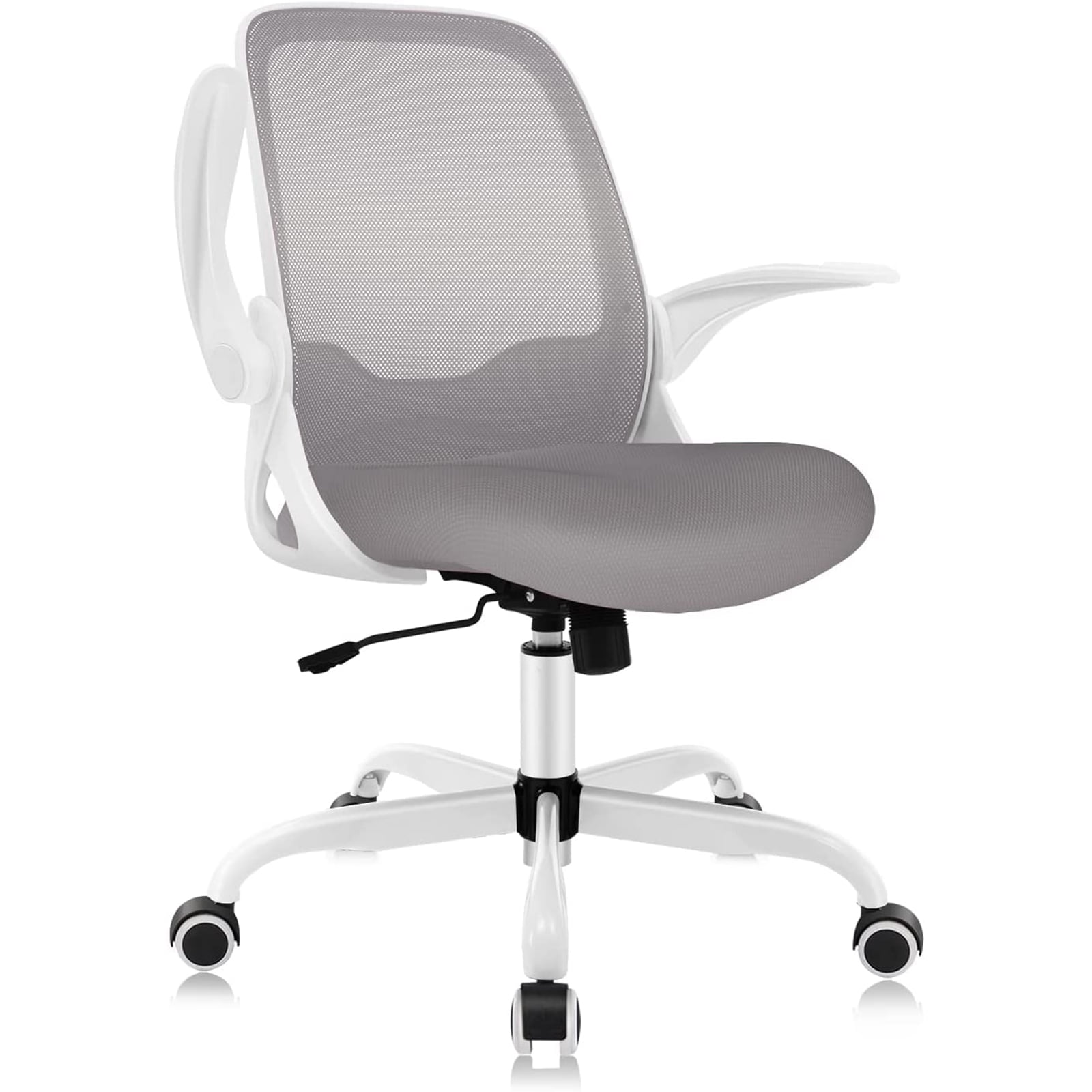 Coolhut Office Chair Ergonomic Home Desk Chair with Adjustable Armrests Mesh Computer Chair, Black